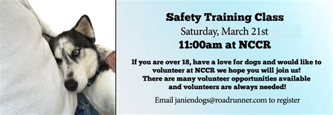 safety training class – Northern Chautauqua Canine Rescue