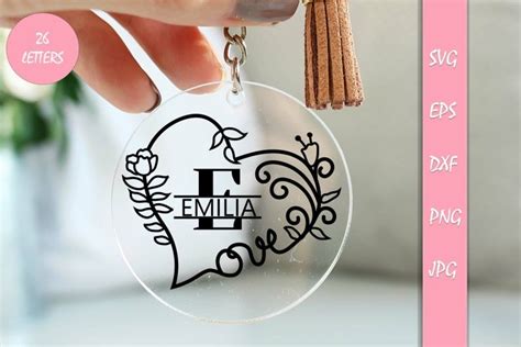 Love Monogram Alphabet SVG