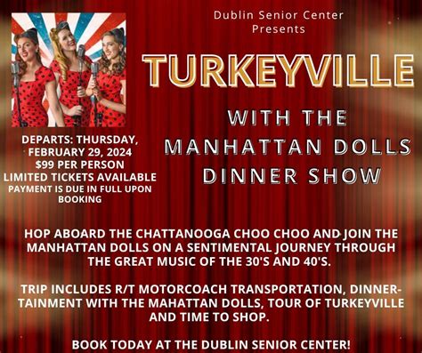 Turkeyville with the Manhattan Dolls Dinner Show, Cornwell's Turkeyville, Marshall, 29 February ...