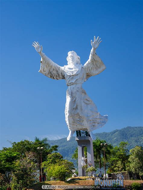 Photo of Christ blessing statue. Manado, Sulawesi, Indonesia