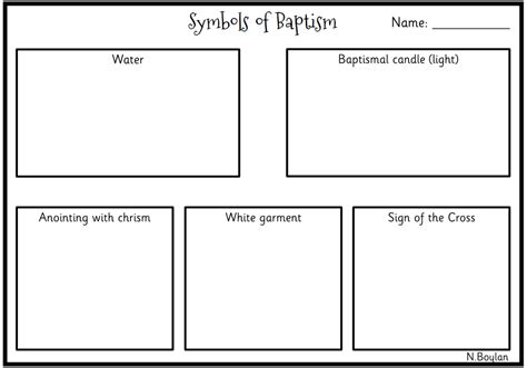 Free Printable Symbols Of Baptism Worksheet - Free Printable Templates