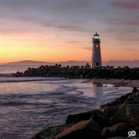 Santa Cruz Ca. Harbor Walton's lighthouse Sunrise | Sunrise, Santa cruz ...