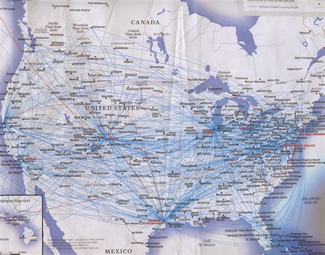 United Airlines, route map, 1966 - YouTube