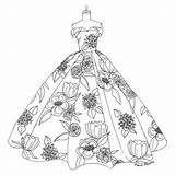 Ball Gown Coloring Pages sketch template
