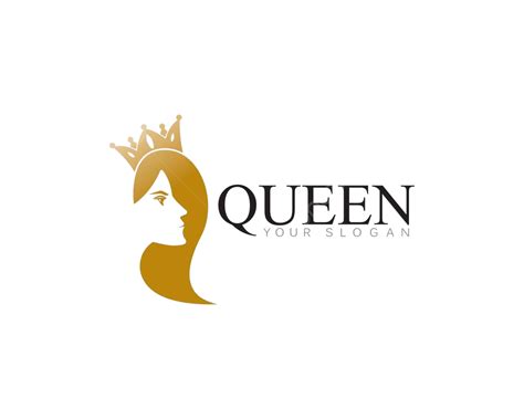 Vector Illustration Of A Crowned Beauty Queen With The Golden Template ...