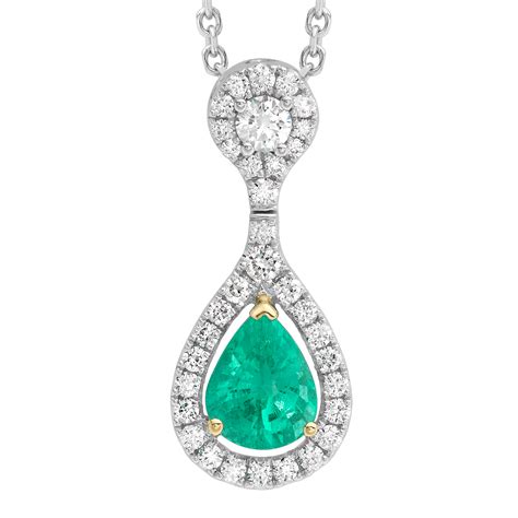 Emerald and diamond pendant - The Diamond Trust