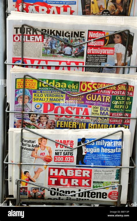 Turkish newspapers, Istanbul, Turkey Stock Photo - Alamy