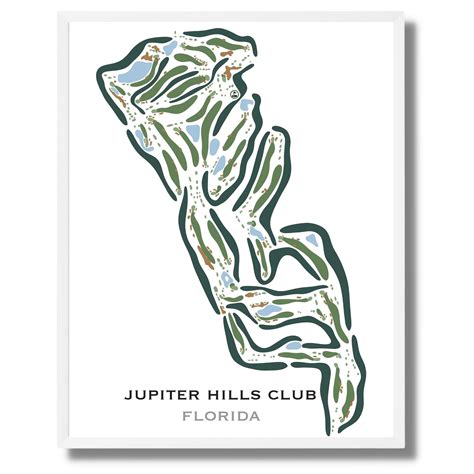 Jupiter Hills Club Florida Golf Course Map Home Decor - Etsy