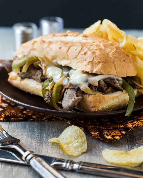 Cheesesteak Sandwiches - Garnish with Lemon