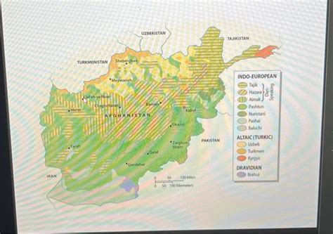 Solved Instructions: Study the language map of Afghanistan | Chegg.com