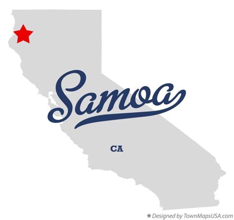 Map of Samoa, CA, California