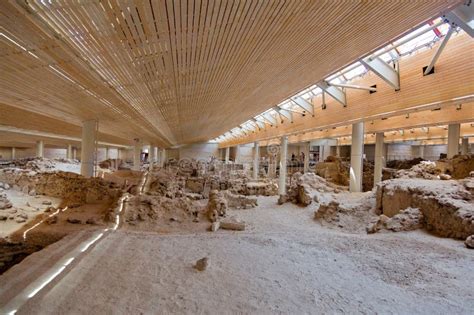 ?krotiri Archaeological Site from the Minoan Bronze Age on the Greek Island of Santorini, Greece ...