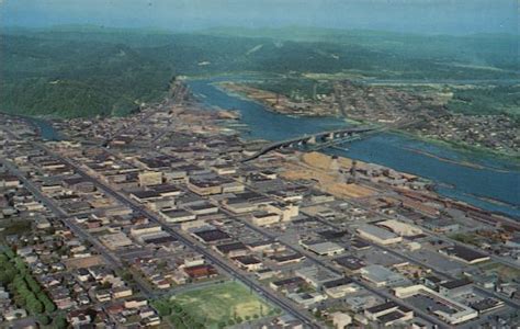 Aerial View of Aberdeen, Washington Postcard