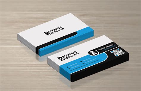 Black White Blue Business Card Template by ArenaReviews on DeviantArt