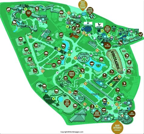 Houston Zoo Map Printable with Direction in Pdf