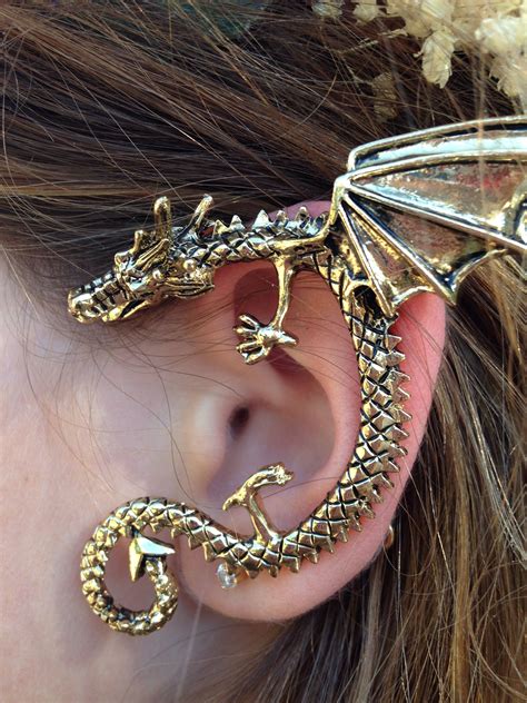 Dragon ear piece | Ear cuff, Ear, Jewelry