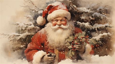 Vintage Santa Claus Art Free Stock Photo - Public Domain Pictures