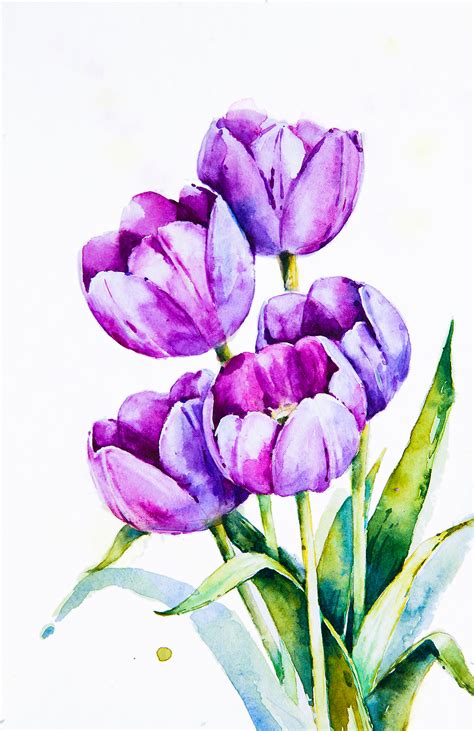 Poetic & Realistic Flowers Watercolor Paintings – Fubiz Media