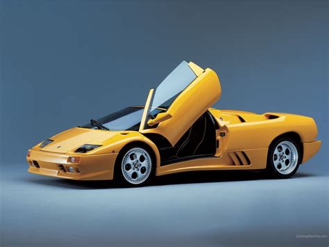 hot cars: The Amazing Yellow Lamborghini Diablo Roadster