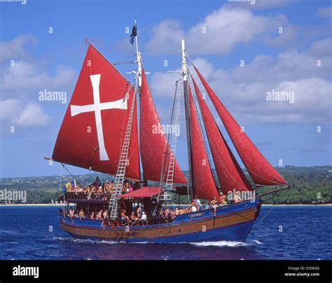 Jolly Roger Pirate Ship cruise, Barbados, Lesser Antilles, Caribbean Stock Photo - Alamy