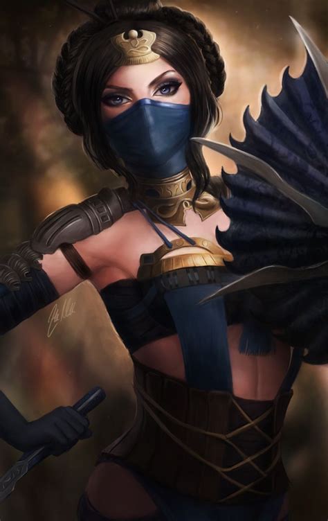 CyberWolf, Mortal Kombat - Kitana Fan Art Created by Helen... | Mortal ...