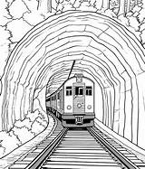 Tunnel Galleria Sketch Coloring Pages Template Page sketch template