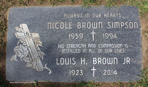 Nicole Brown Simpson, Grave and Tombstone, Ascension Cemetery, Lake ...