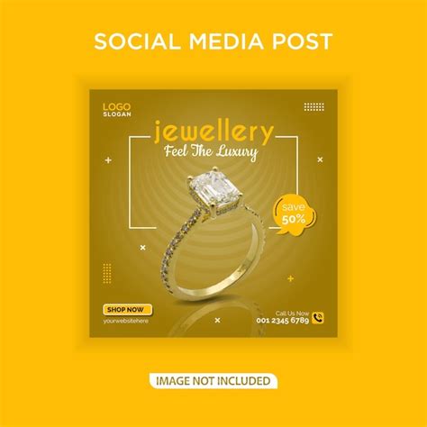 Premium Vector | Jewelry ring collection social media post