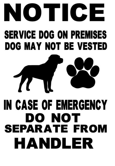 Service Dog Signs / Custom Signs - Etsy