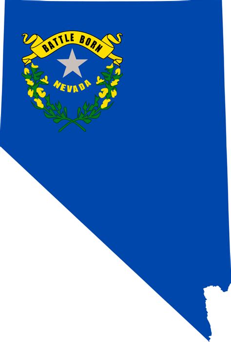 Download Flag-map Of Nevada - State Of Nevada PNG Image with No ...