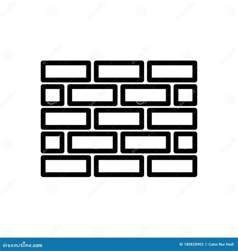 Wall Icon Flat Vector Template Design Trendy Stock Vector - Illustration of flat, creative ...