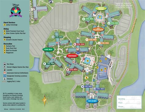 All Star Movies Resort Map for Walt Disney World!