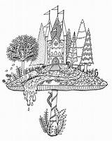 Enchanted Forest Coloring Pages sketch template