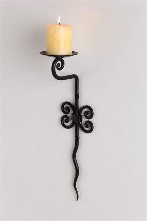 Wrought Iron Candle Holder, Wall Sconce Décor | Iron wall candle holders, Candle holder wall ...