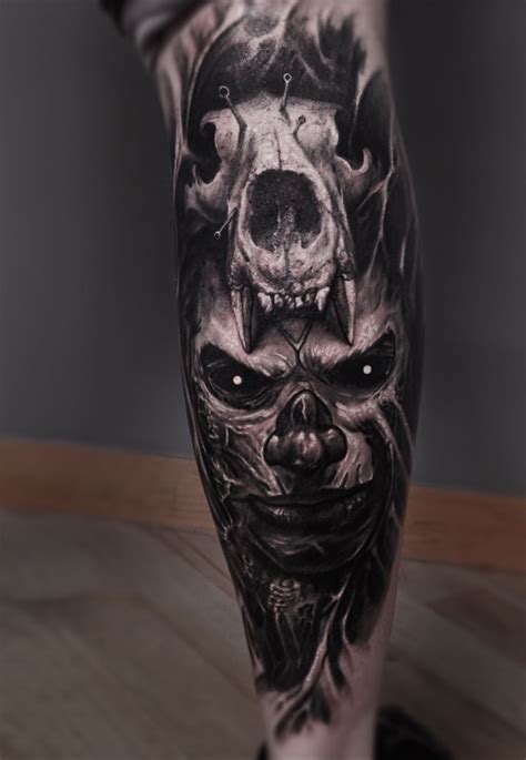 #skull #skulltattoo #shaman #horror #evil #tattoo #vainiusanomaly # ...