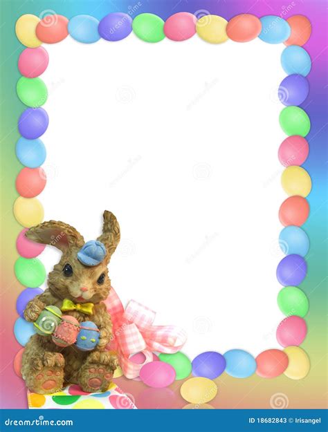 Easter bunny border stock illustration. Illustration of scrapbook - 18682843