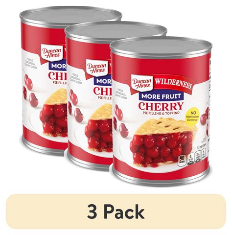 (3 pack) Duncan Hines Wilderness More Fruit Cherry Pie Filling and ...