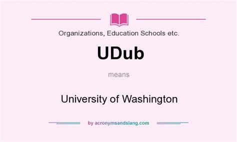 UDub - University of Washington in Organizations, Education Schools etc ...