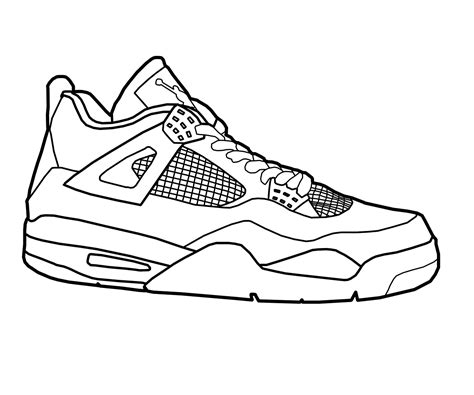 Jordan Shoes Coloring Pages - Coloring Home