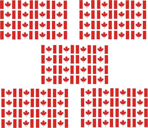 80 PCS Small Canada Flag Stickers Canadian Decal Apply so Smooth Flat ...