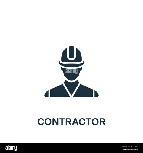 Contractor icon. Monochrome simple sign from common tax collection. Contractor icon for logo ...