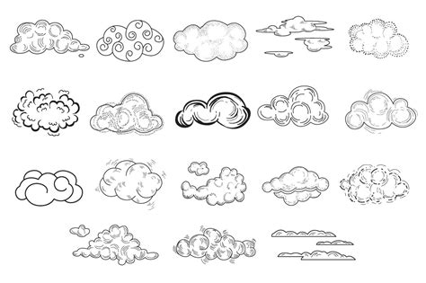 Hand Drawn Cloud Set | Seasonal Illustrations ~ Creative Market