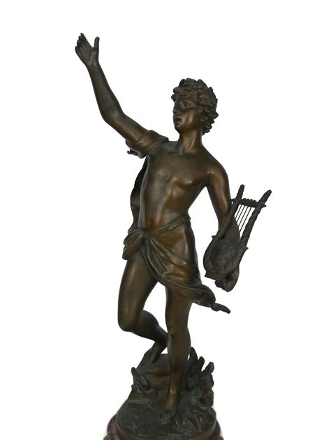 Antique Orpheus Statue by Emile Bruchon.