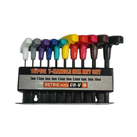 ALLEN KEY T-HANDLE 10PC SET - BRIGHTS Hardware | Shop Online