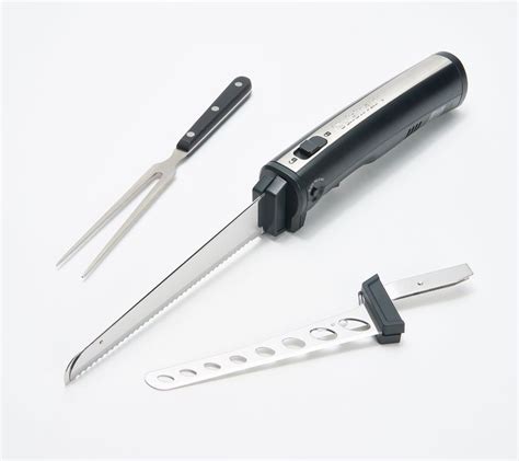 Cuisinart Cordless Stainless Steel Electric Knife w/ Carving Fork — QVC ...