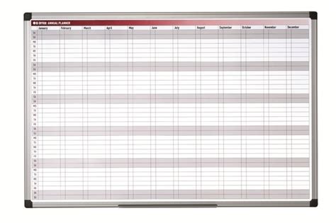 Bi-Office 52 Week Annual Planner 900 x 600mm - Boards Direct