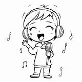 Singing Mouth Coloring Page sketch template