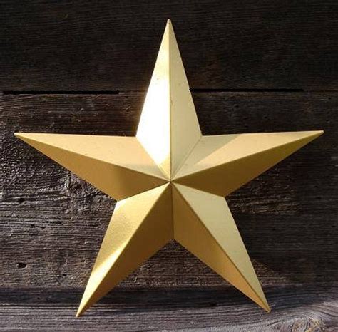 12", 17", 24", 30", 36" RUSTIC GOLD METALLIC BARN METAL STAR WALL ART ...