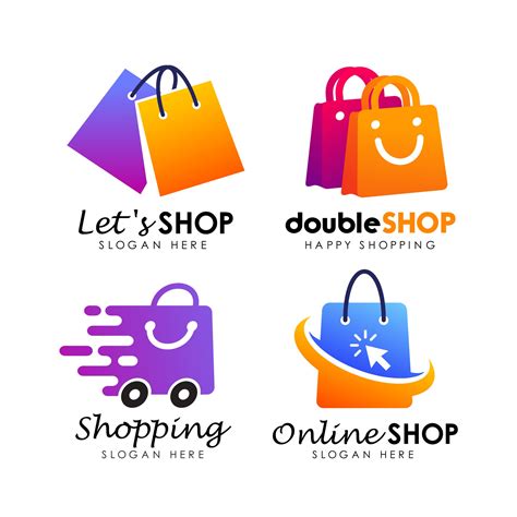 shopping store logo design vector 2550054 Vector Art at Vecteezy