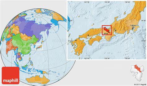 Political Location Map of Kyoto